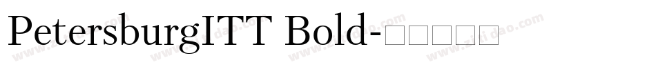 PetersburgITT Bold字体转换